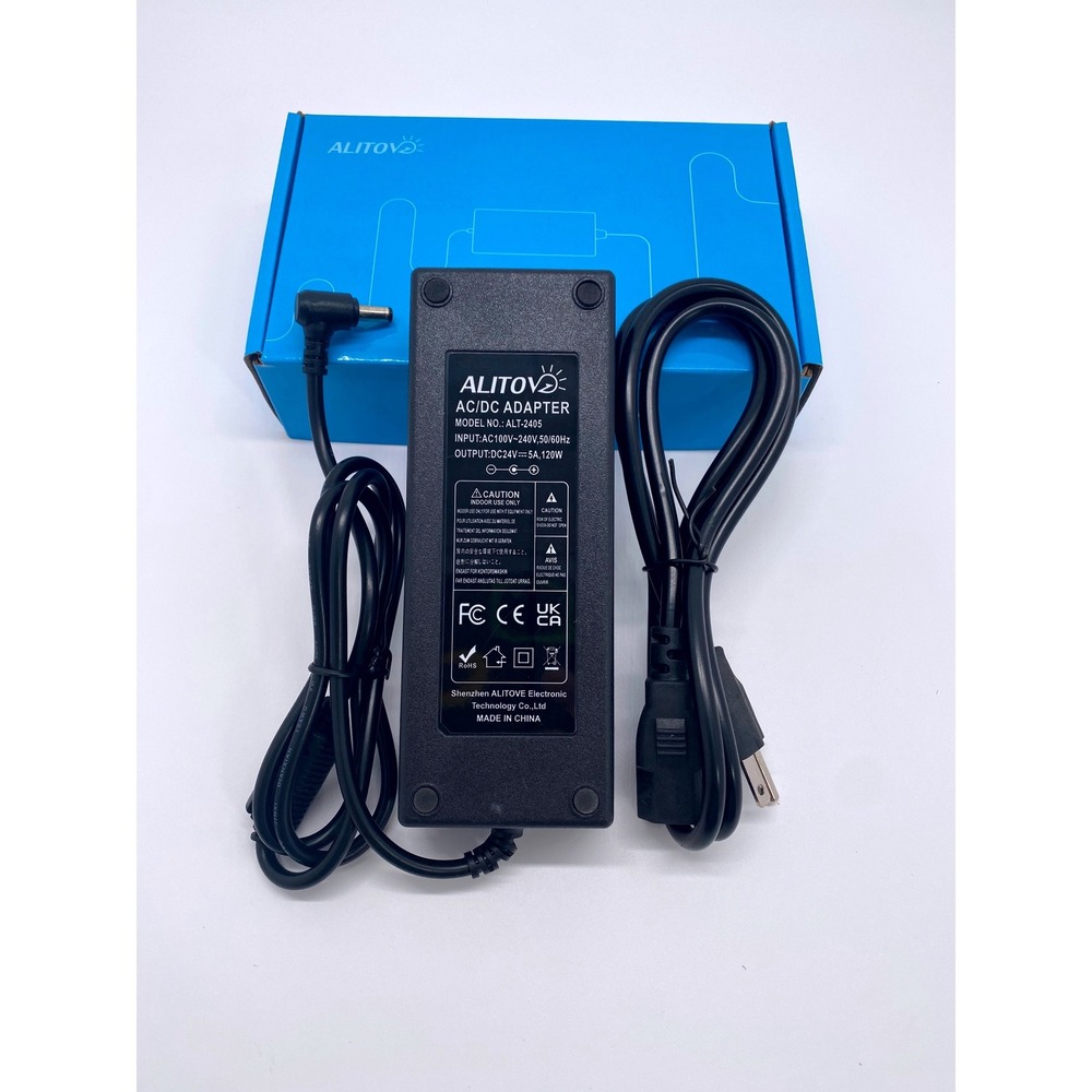 ALITOVE 24V 5A 120W AC/DC Power Adapter ALT-2405 Switching Power Supply Black